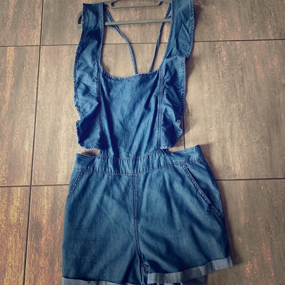 Denim romper
